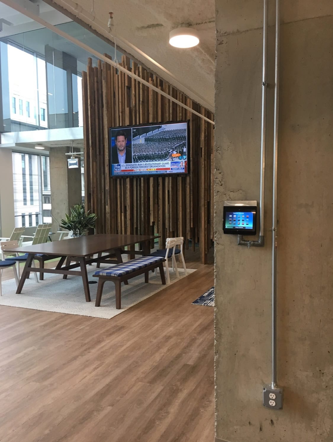 AV installation services for custom interior technology setup with seating area