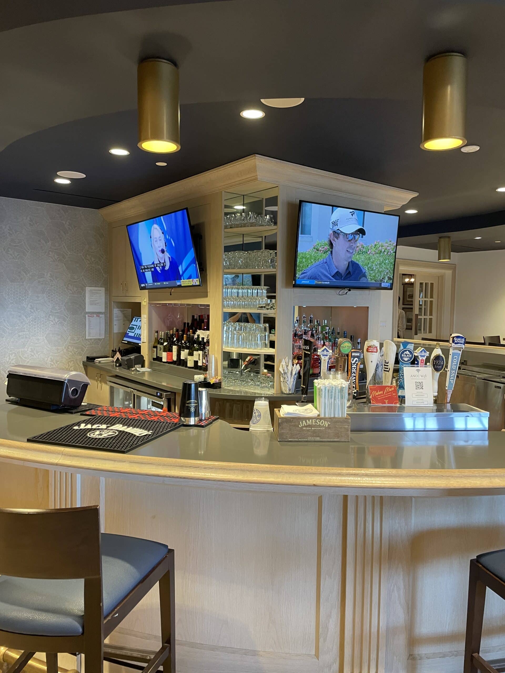 commercial AV TV installation in hospitality space